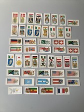 49 Vintage Brooke Bond Tea Cards - Flags And Emblems Of The World
