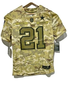 Nike Dallas Cowboys Ezekiel Elliott Salute to Service Jersey Camo Sz Large USA - Picture 1 of 11