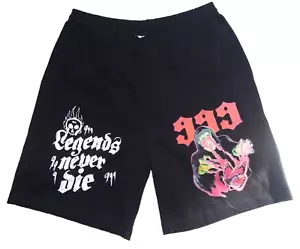 JuiceWrld Legends Never Die X 999 Black Cotton Shorts Drawstring Men's Size S - Picture 1 of 8