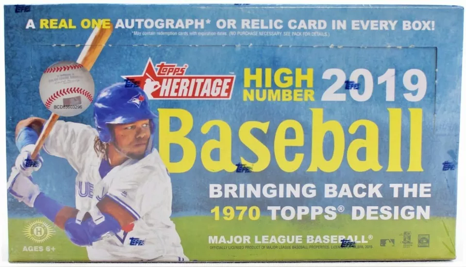 2019 Topps Heritage High Number Baseball Hobby Box From a Sealed Case - Image 1 of 1