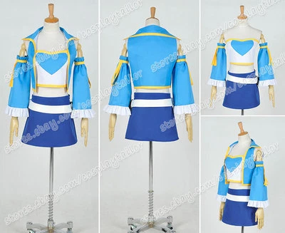 Fairy Tail Siete Años Después Cosplay Lucy Heartfilia Disfraz Azul Conjunto Uniforme Foto 1 de 4