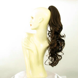 Hairpiece ponytail long wavy chocolate copper wick 25.59 ref 6/6h30 peruk - Imagen 1 de 7