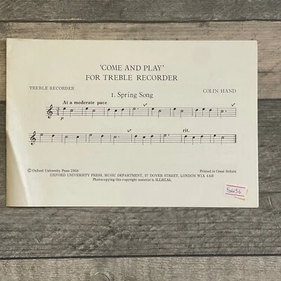 Come and Play With Us For Recorder Oxford University Press - Image 1 of 2