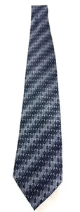 Corbata Tom James azul estampado 100 % seda Italia - Imagen 1 de 4
