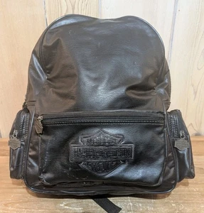 Vintage Leather Harley Davidson Women's Back Pack Riding Bag Purse Bikes - Picture 1 of 15