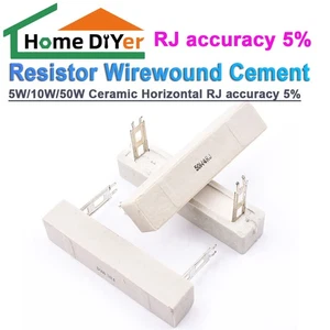 Resistenza 5W/10W/50W Filo Cemento Ceramica Orizzontale RJ Precisione 5% - Foto 1 di 9