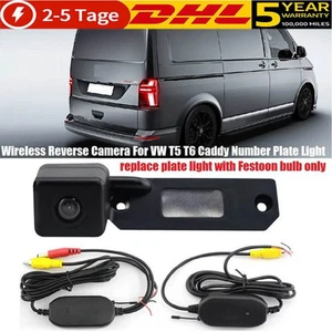 NTSC Rückfahrkamera Einparkhilfe Kabellos für VW T5/T6 Golf 5 Passat Caddy Jetta - Bild 1 von 22