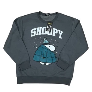 Neu mit Etikett Peanuts Snoopy gefütterte Jacke Pullover Sweatshirt Rundhalsausschnitt Damen Large - Bild 1 von 8