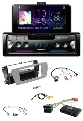 Pioneer USB Lenkrad Bluetooth DAB Autoradio für Seat Ibiza 2008-2015 dublingrau - Bild 1 von 4