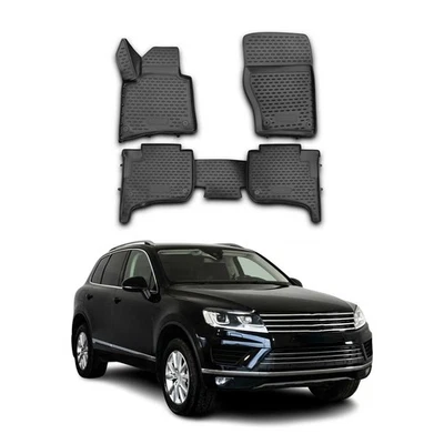 Tapetes forro OMAC para Porsche Cayenne 2011-2018 negro TPE para todo tipo de clima 4 piezas Foto 1 de 4