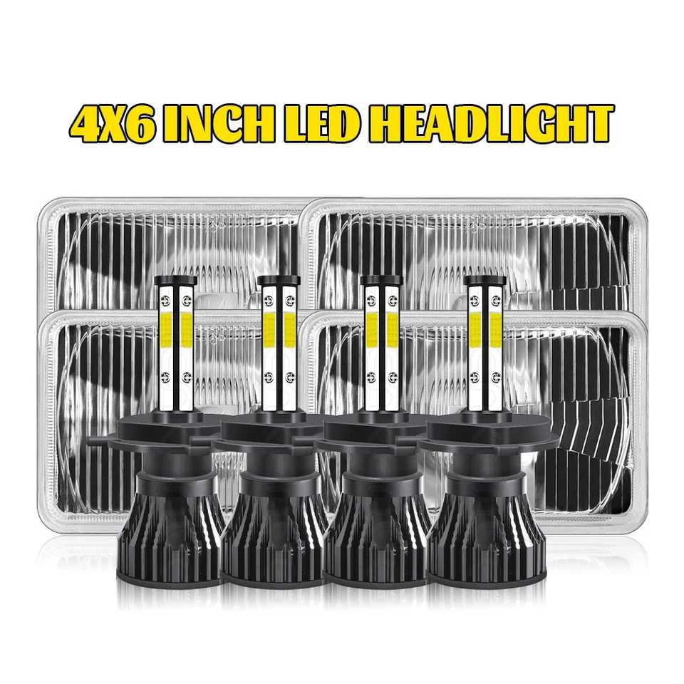 Faros LED DRL Fit Buick Electra 1975-1990 Regal 1982-1987 4 piezas 4x6 pulgadas Foto 1 de 4