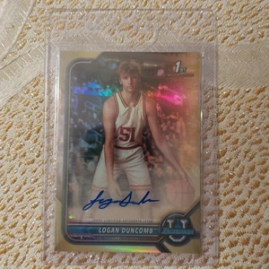 Logan Duncomb Auto. #17/50. 2021-22 Bowman U Gold Lava Parallel. - Picture 1 of 3