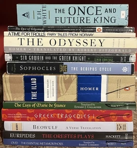 12 Book Lot Myths Ancient Drama Poetry Homer Arthur Epic Ovid Sophocles Beowulf - Bild 1 von 13