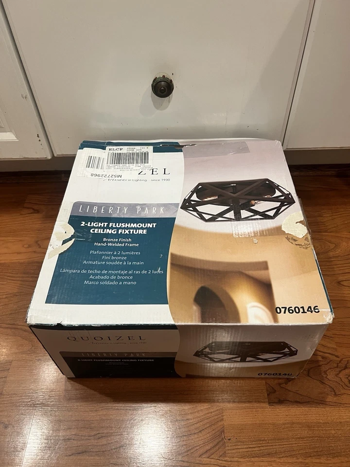 Luz de montaje empotrado moderna/contemporánea de bronce de 13 pulgadas Quoizel Liberty Park Foto 1 de 4