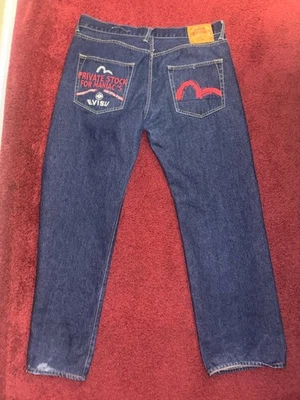 EVISU JEANS TALLA 40 AZUL OSCURO DENIM Japón Foto 1 de 4