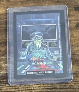 Ed Repka - General Vic Launch - 1991 Megadeth Sticker Card BROCKUM ROCKCARDS - Picture 1 of 8