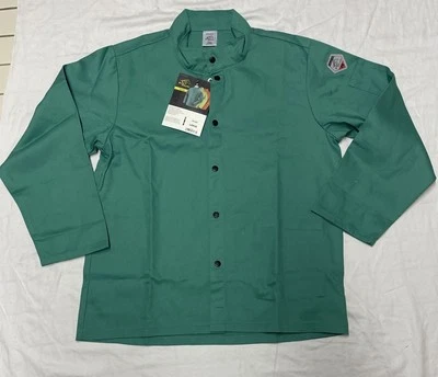 Black Stallion Flame Resisting Welding Jacket  Men’s Size Large FBK9-30C  9oz - Image 1 of 4