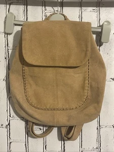 Polo Ralph Lauren Tan Suede Backpack Bag RARE - Picture 1 of 7