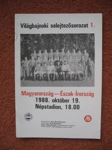 HUNGARY v NORTHERN IRELAND 19th October 1988 World Cup Qualifier - Picture 1 of 1