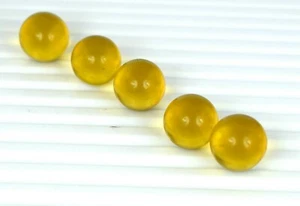 Lotto 5 pz Palla Pietra Preziosa Citrino Gialla Rotonda 80 Ct.+ Consegna Gratuita - Foto 1 di 5