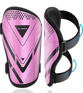 Airsfish Soccer Shin Guards Kids EVA Cushion in PINK Size XS Protection Gear - Picture 1 of 2