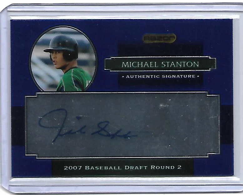 Michael Mike Giancarlo Stanton 2008 BLUE METAL Razor RC ROOKIE Auto SP Autograph - Image 1 of 2