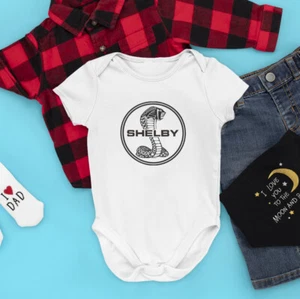 Newborn Shirt Mustang Shelby Cobra Romper Boys Girls Tee Car Race Car Gift - Picture 1 of 9