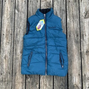 Free Country Ultrafill Puffer Vest Womens Medium Teal Blue Front Zip Pockets NWT - Picture 1 of 16
