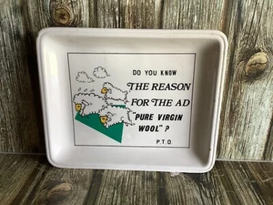 NZ KIWI GIFT SHEEP WOOL FUNNY ASHTRAY TRINKET TRAY GREAT PRESENT MADE in JAPAN - Picture 1 of 5