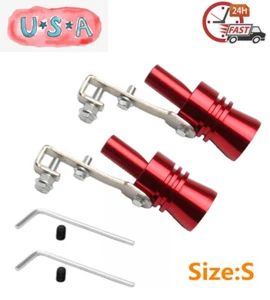 Silenciador de escape de sonido turbo de aluminio rojo S silbato fabricante de rugidos de gran tamaño - Imagen 1 de 9