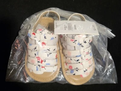 Sandalias Gladiador Floral Baby GAP Talla 2 (3-6 Meses) NUEVAS Con Etiquetas LINDA Suela Suave Foto 1 de 4