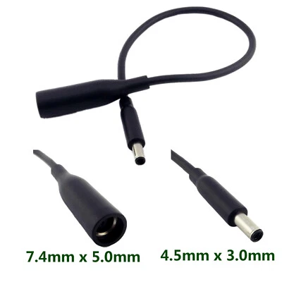 DC Power Adapter 4.5 x 3.0mm Male to 7.4mm x 5.0mm Female Laptop Resistor Cable - Image 1 of 4