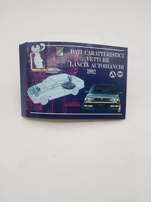 Manuale officina Lancia Autobianchi dati tecnici delle vetture edizione del 1992 - Immagine 1 di 4
