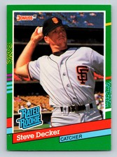 1991 Donruss Baseball #428 Steve Decker Rated Rookie San Francisco Giants