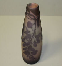 Antique Galle Cameo Art Glass Draping Floral Design Vase