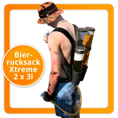 2x 3 Litre Beer Backpack DUO Drinks Backpack Beer Rucksack Drinks Column Party - Image 1 of 4