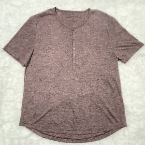 John Varvatos Star USA Henley T-Shirt Men’s Size Medium Heathered Pink