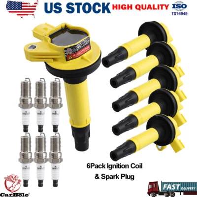 6X Ignition Coil+Spark Plug Pack For 2008-2016 Ford Taurus Edge 3.5L 3.7L UF553 - Image 1 of 4