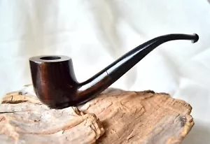 Mr Brog Bent Billiard Tobacco Smoking Pipe № 44 Latakia Brown Pear Wood Handmade - Picture 1 of 12