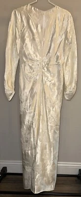 Saloni Pearl Marta Satin Jacquard Maxi Dress - Size US 4 - Image 1 of 4