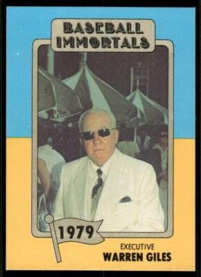 1980-87 SSPC HOF #167a Warren Giles - Image 1 of 2