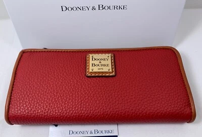 Cartera sin asas Dooney & Bourke grano guijarro cremallera ❤️❤️ color rojo Foto 1 de 4