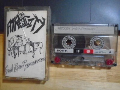 MEGA RARE Atrocity DEMO CASSETTE TAPE Feel Pressure 88 New York metal UNRELEASED - Image 1 of 2