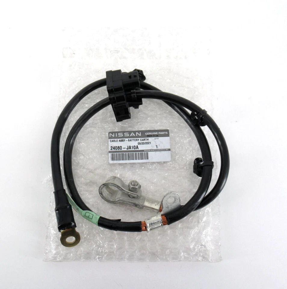 Genuine OEM Nissan 24080-JA10A Negative Battery Cable 09-14 Maxima 07-12 Altima - Image 1 of 4