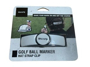 Snaps Magnetic Golf Ball Marker Hat Strap Clip for Caps and Visors-White - Picture 1 of 6