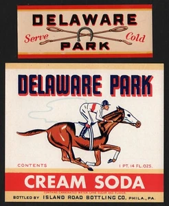 Etiqueta de soda crema OPC Delaware Park Island Road Bottling Co. 44089 - Imagen 1 de 1