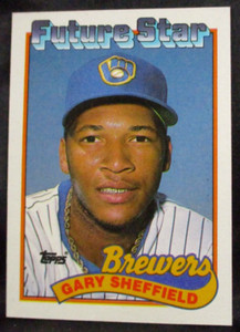 1989 Topps Future Star Gary Sheffield Baseball Card #343 (006)
