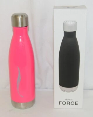 H2GO Force 91536 Neon Pink 17 Ounce Stainless Steel Bottle Hot Cold