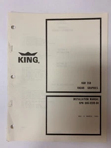Manual de instalación de gráficos de radar King KGR 358 KPN 006-0599-00 - Original - Imagen 1 de 11