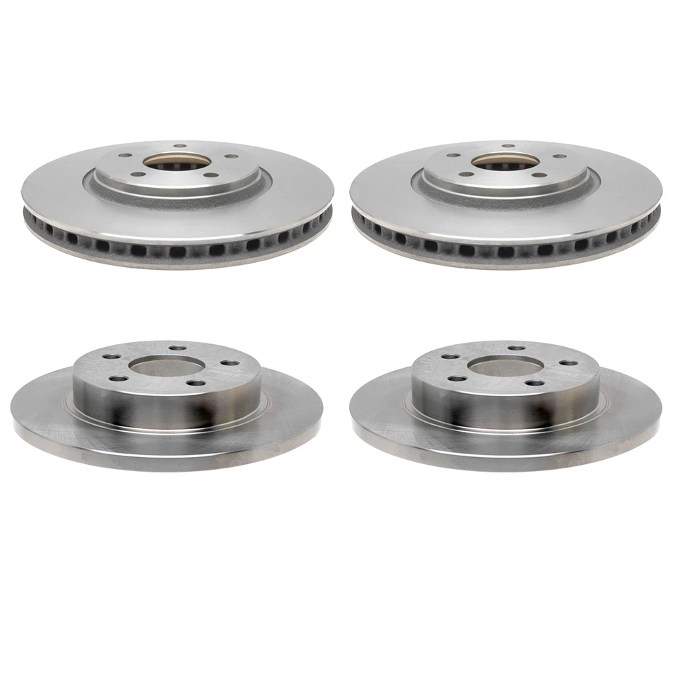 Kit de rotores de disco de freno delanteros y traseros de 270 mm ACDelco plateados para cobalto Malibu Foto 1 de 1